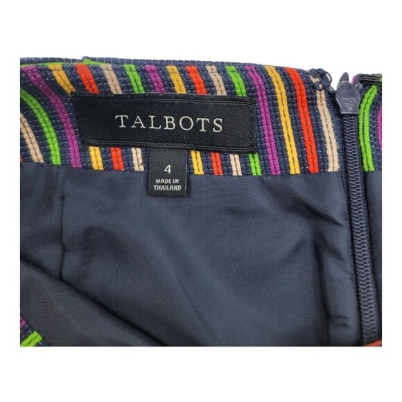 Talbots Skirt Womens Size 4 Multicolored  pencil Casual Rainbow Party Career - Picture 4 of 7